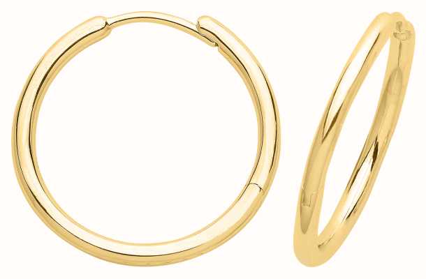 James Moore TH Gold Plated Silver Clicker Hoop Earrings 18mm G51311GP