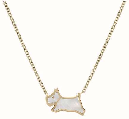 Radley Jewellery Necklace | Mother-of-Pearl Dog Pendant | Gold Tone RYJ2354