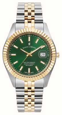 Jacques Du Manoir Inspiration Business (40mm) Green Dial / Two-Tone Stainless Steel Bracelet JWN01703