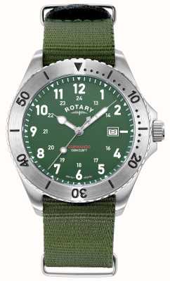 Rotary Men's Commando | Green Dial | Green NATO Strap GS05475/56
