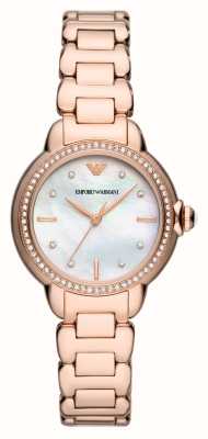 Emporio Armani Women's | Mother-of-Pearl Dial | Rose Gold Stainless Steel Bracelet AR11523