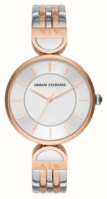 Armani Exchange Women's | Silver Dial | Two Tone Stainless Steel Bracelet AX5383