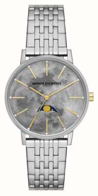 Armani Exchange Women's | Grey Moonphase Dial | Stainless Steel Bracelet AX5585