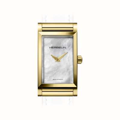 Herbelin Antarès Watch Case - Mother of Pearl Dial / Gold PVD Steel - Case Only H17444P09