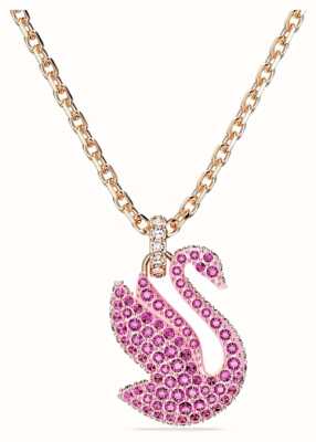 Swarovski Iconic Swan Pendant, Medium, Pink, Rose gold-tone plated 5647552