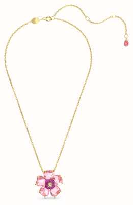 Swarovski Florere Necklace | Gold-Tone Plated | Pink Crystals 5650569