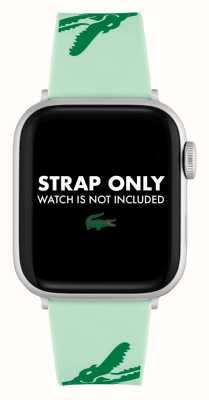 Lacoste Apple Watch Strap (38/40mm) Crocodile Print Green Silicone 2050019