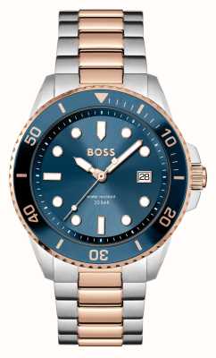 BOSS Men's Ace | Blue Dial | Two Tone Stainless Steel Bracelet 1514012