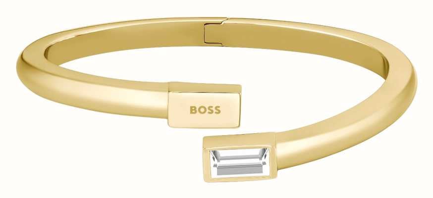 BOSS Jewellery Women's Clia Bangle | Gold IP Stainless Steel | Crystal Set 1580412