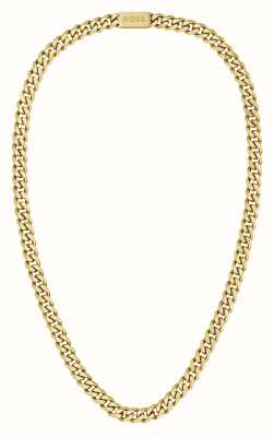BOSS Jewellery Men's Necklace | Chains for Him | Gold IP Stainless Steel 1580402