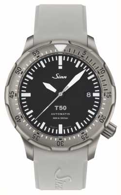 Sinn T50 Titanium Diving Watch (Captive Safety Bezel) Grey Silicone 1052.010