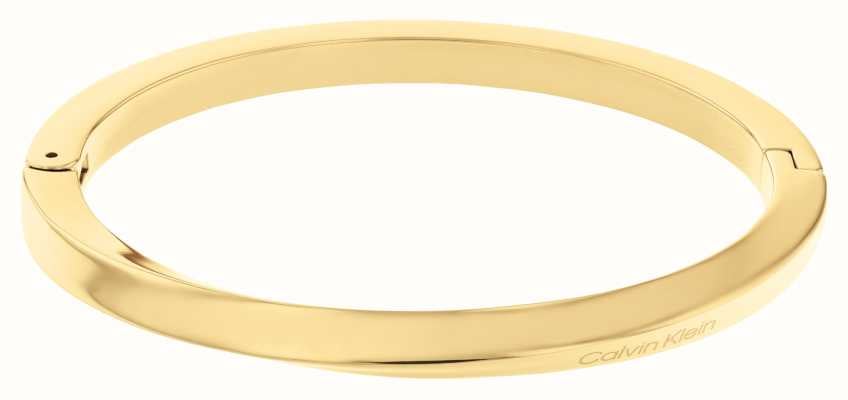 Calvin Klein Women's Bangle | Gold IP Stainless Steel | Twisted Ring 35000313