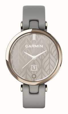 Garmin Lily Classic Edition | Cream Gold Bezel | Braloba Grey Case | Grey Leather Strap 010-02384-B2