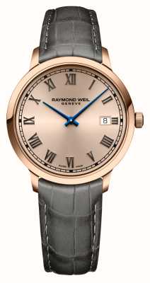 Raymond Weil Toccata Men’s | Classic Rosé Dial | Grey Leather Strap 5485-PC5-00859