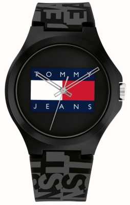 Tommy Jeans Men's | Black Flag Logo Dial | Black Silicone Strap 1792043