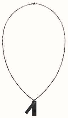 Calvin Klein Men's Dog Tag Necklace | Black IP Stainless Steel 35000414