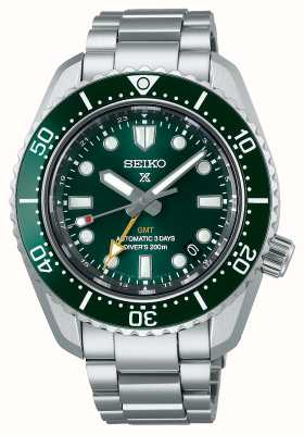 Seiko Prospex ‘Marine Green’ Automatic Traveller GMT Stainless Steel Bracelet SPB381J1