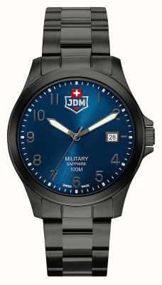 JDM Military Alpha I (40mm) Blue Dial / Black PVD Steel JDM-WG001-07