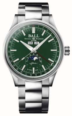 Ball Watch Company Engineer II Moon Calendar | 40mm | Limited Edition | Green Dial | Stainless Steel Bracelet NM3016C-S1J-GR