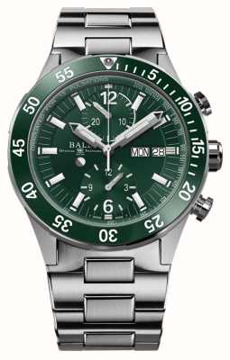 Ball Watch Company Roadmaster Rescue Chronograph 41mm | Limited Edition | Green Dial | Stainless Steel Bracelet DC3030C-S2-GR