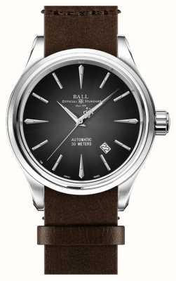 Ball Watch Company Trainmaster Legend | 40mm | Limited Edition | Black Dial | Brown Leather Strap NM9080D-L1J-BK