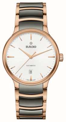RADO Centrix Automatic | White Dial | Grey Ceramic | Rose Gold Stainless Steel R30017012
