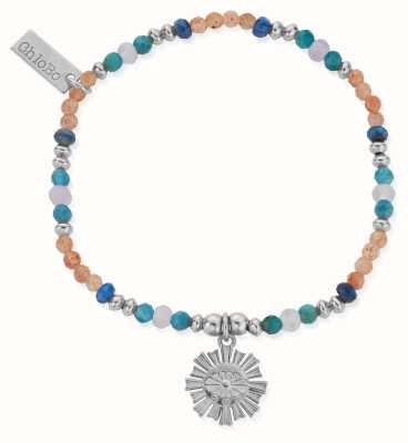ChloBo Island Energy MAGIC WITHIN Coloured Beads Bracelet - 925 Sterling Silver SBSLKA3280