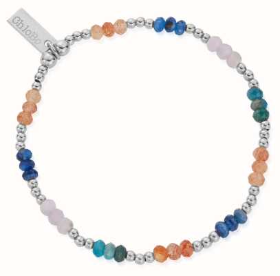 ChloBo Island Energy SOOTHING SPIRIT Coloured Beads Bracelet - 925 Sterling Silver SBSLKA