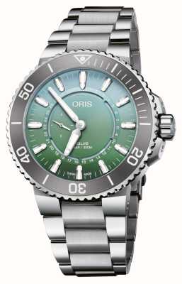 ORIS Aquis Dat Watt Limited Edition II (43.5mm) Green Dial / Stainless Steel Bracelet 01 743 7734 4197-Set