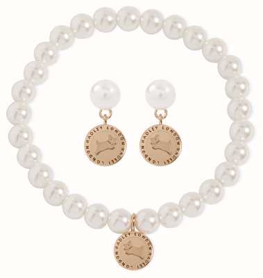 Radley Jewellery Bracelet and Earring Set | Rose Gold Plated | Pearls RYJ3252S-SET