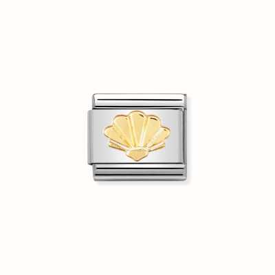 Nomination COMPOSABLE Classic NATURE SEASHELL in Stainless Steel with Bonded Yellow Gold 030111/05