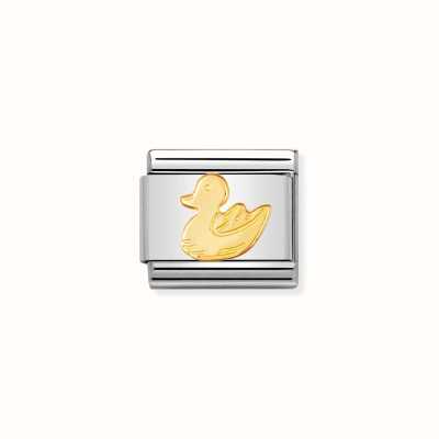Nomination COMPOSABLE Classic ANIMALS DUCK in Stainless Steel and Bonded Yellow Gold (01_Duck) 030113/01