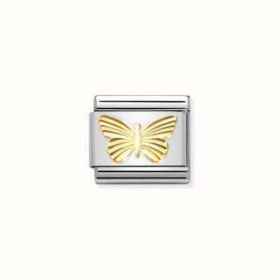 Nomination Composable Classic SYMBOLS BUTTERFLY Steel and Bonded Yellow Gold 030149/45