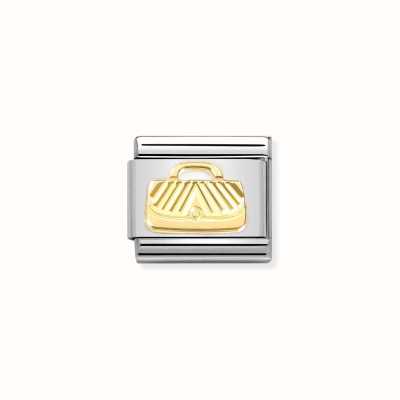Nomination Composable Classic SYMBOLS BAG Steel and Bonded Yellow Gold 030149/48