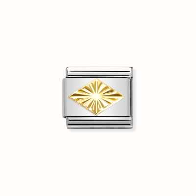 Nomination Composable Classic SYMBOLS RHOMBUS Steel and Bonded Yellow Gold 030149/54