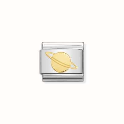 Nomination Composable Classic SYMBOLS PLANET Stainless Steel and Bonded Yellow Gold 030161/10