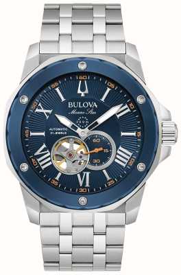 Bulova Men's Marine Star | Automatic | Blue Dial | Stainless Steel Bracelet 98A302