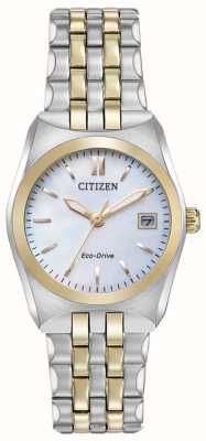 Citizen Women's | Eco-Drive | Mother-of-Pearl Dial | Two-Tone Stainless Steel Bracelet EW2296-58D