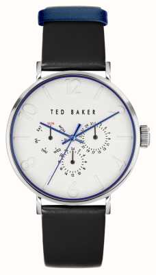 Ted Baker Men's Phylipa White Dial Black Leather Strap BKPPGF206