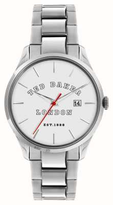 Ted Baker Men's Leytonn White Dial Stainless Steel Bracelet BKPLTF210