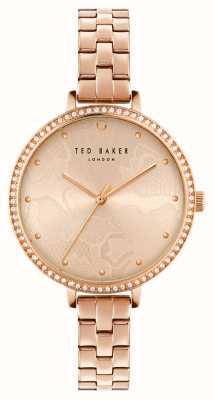 Ted Baker Women's Daisen Rose Gold Dial Rose Gold-Tone Stainless Steel Bracelet BKPDSS304