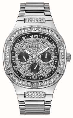 Guess Men's Silver Crystal Dial Stainless Steel Bracelet GW0576G1