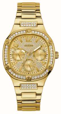 Guess Women's Gold Crystal Dial Gold Tone Stainless Steel Bracelet GW0558L2