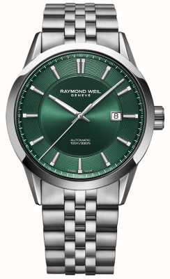 Raymond Weil Men's Freelancer Automatic (42mm) Green Dial / Stainless Steel Bracelet 2731-ST-52001