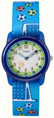 Timex Kid's (29mm) White Dial /  Blue Strap Soccer Football TW7C16500