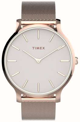 Timex Women's Transcend (38mm) Light Pink Dial / Rose Gold-Tone Stainless Steel Bracelet TW2T73900