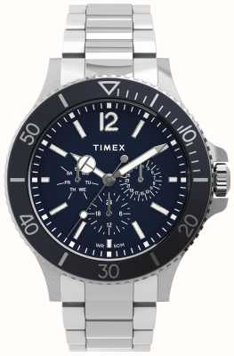 Timex Men's Harborside Multifunction (43mm) Blue Dial / Stainless Steel Bracelet TW2U13200