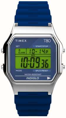 Timex 80 Blue Digital Dial / Blue Resin Strap TW2V41200