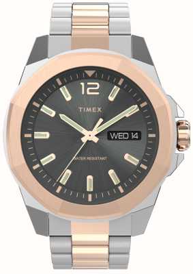 Timex Men's Essex Avenue Grey Dial / Two-Tone Stainless Steel Bracelet TW2V43100