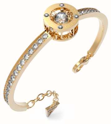 Guess Gold Plated Crystal-Set Bangle Bracelet JUBB01460JWYGL